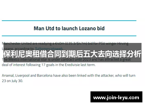 保利尼奥租借合同到期后五大去向选择分析