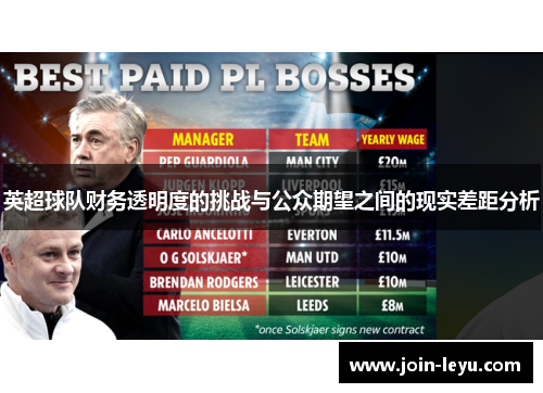 英超球队财务透明度的挑战与公众期望之间的现实差距分析